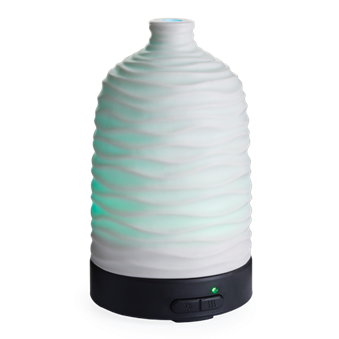 Medium Diffuser - White Waves Design