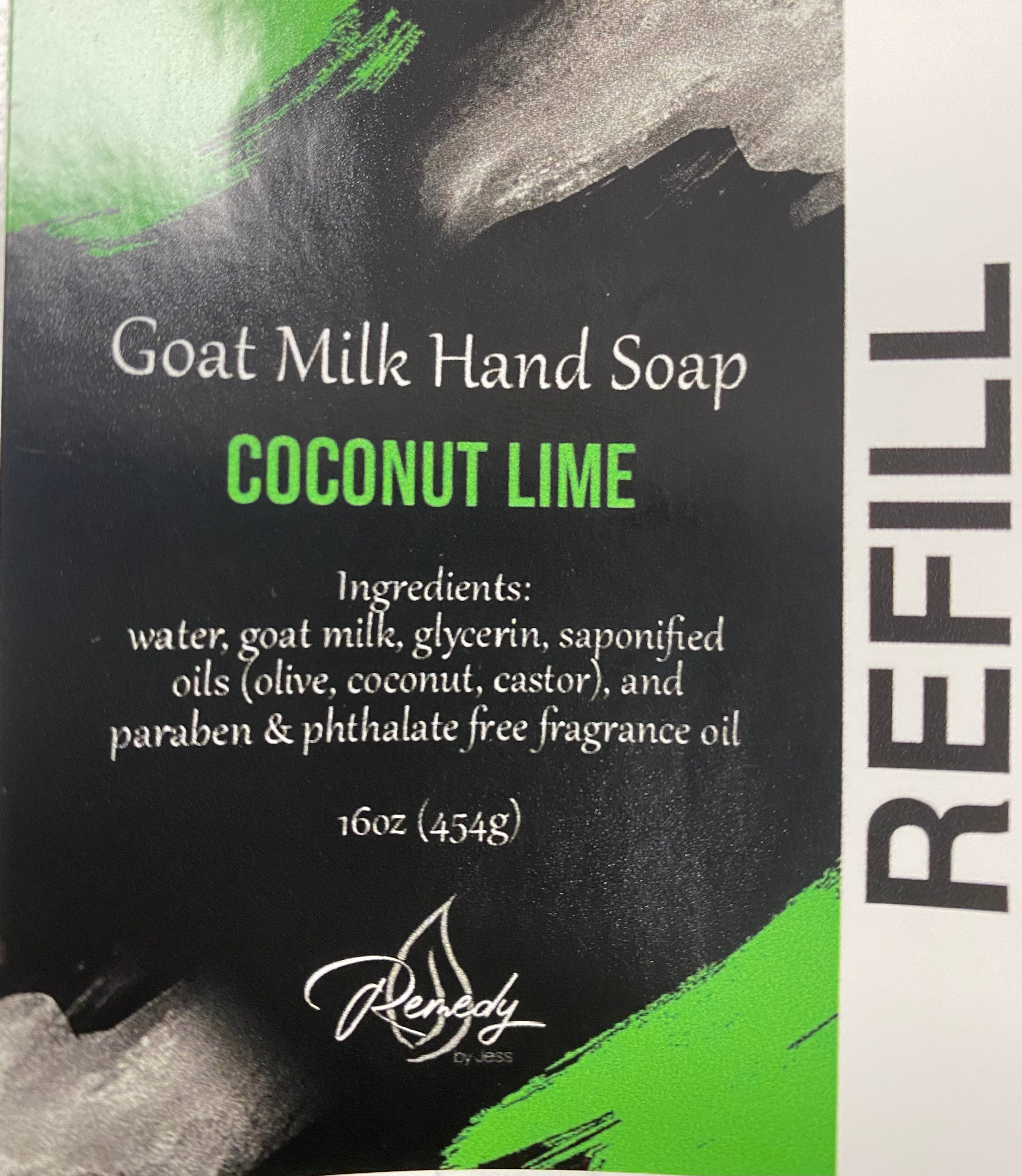 Coconut Lime Goat Milk Hand Soap Refill