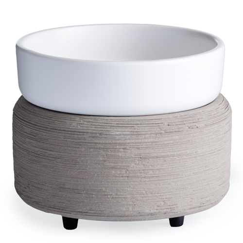 Grey & White Textured 2-in-1 Wax & Candle Warmer