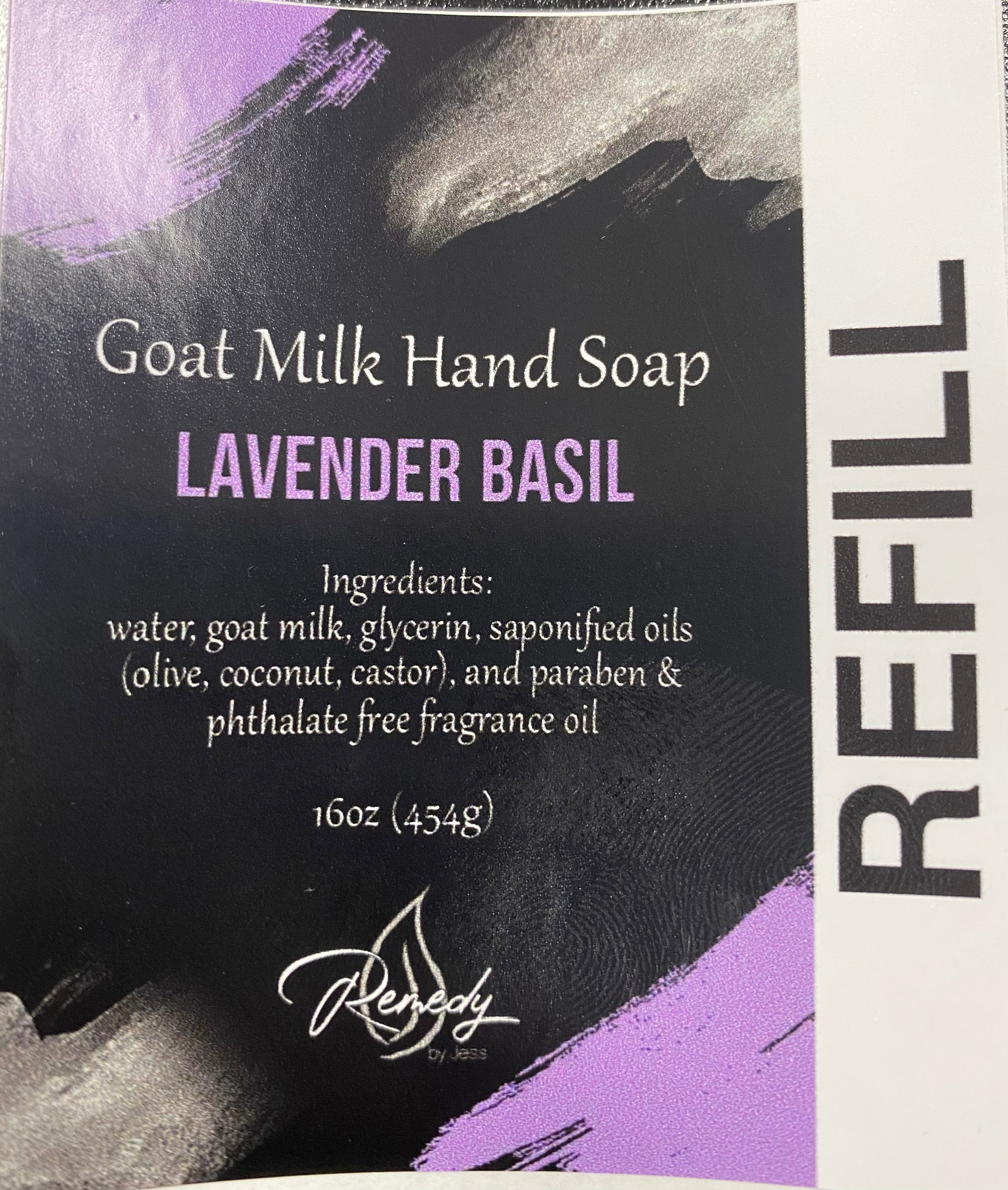 Lavender Basil Goat Milk Hand Soap Refill